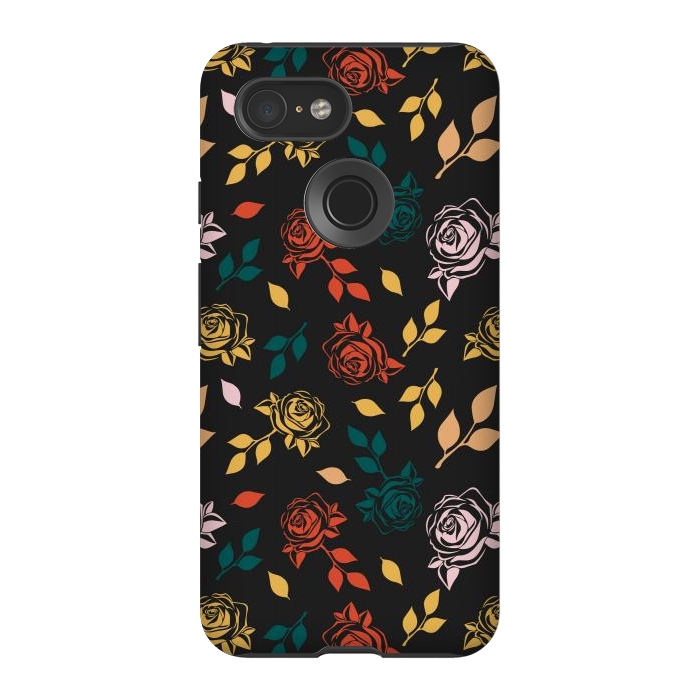 Pixel 3 StrongFit Rose Floral by TMSarts