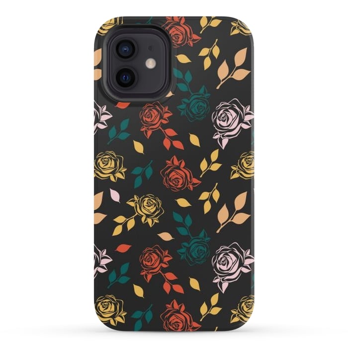 iPhone 12 StrongFit Rose Floral by TMSarts