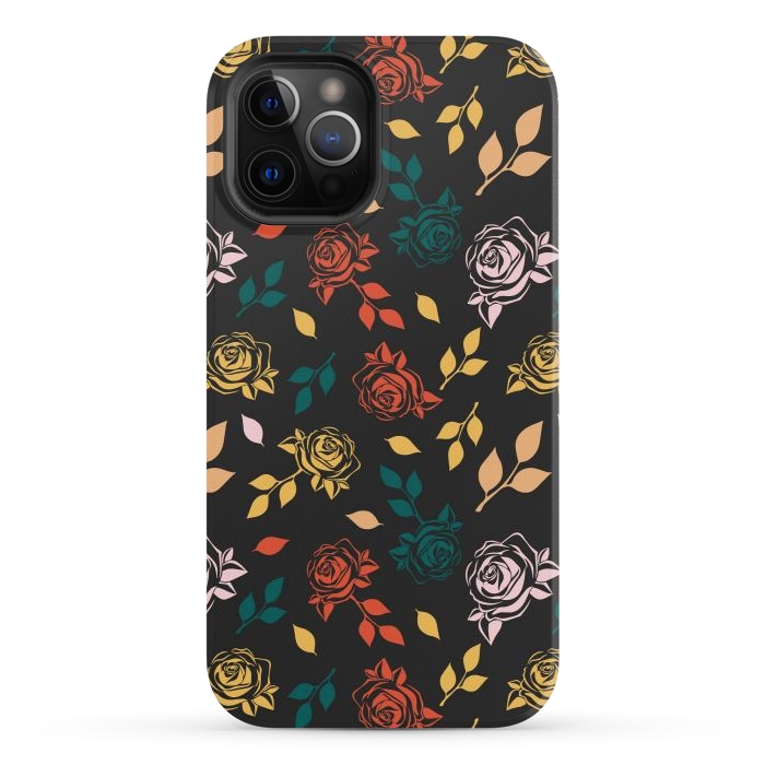 iPhone 12 Pro StrongFit Rose Floral by TMSarts