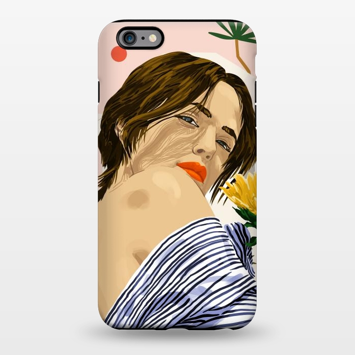 iPhone 6/6s plus StrongFit I Travel, I Become  Morocco Architecture Illustration, Bohemian Woman Tropical Sunflower Boho Palm by Uma Prabhakar Gokhale