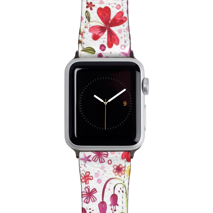 Watch 38mm / 40mm Strap PU leather Overgrown Garden by Nic Squirrell
