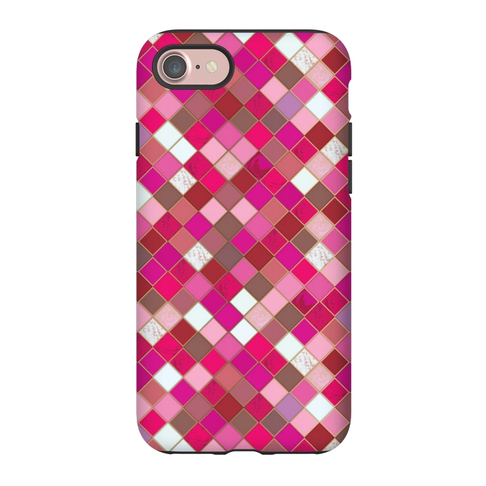 iPhone 7 StrongFit pink pretty tiles by MALLIKA