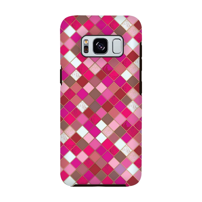 Galaxy S8 StrongFit pink pretty tiles by MALLIKA