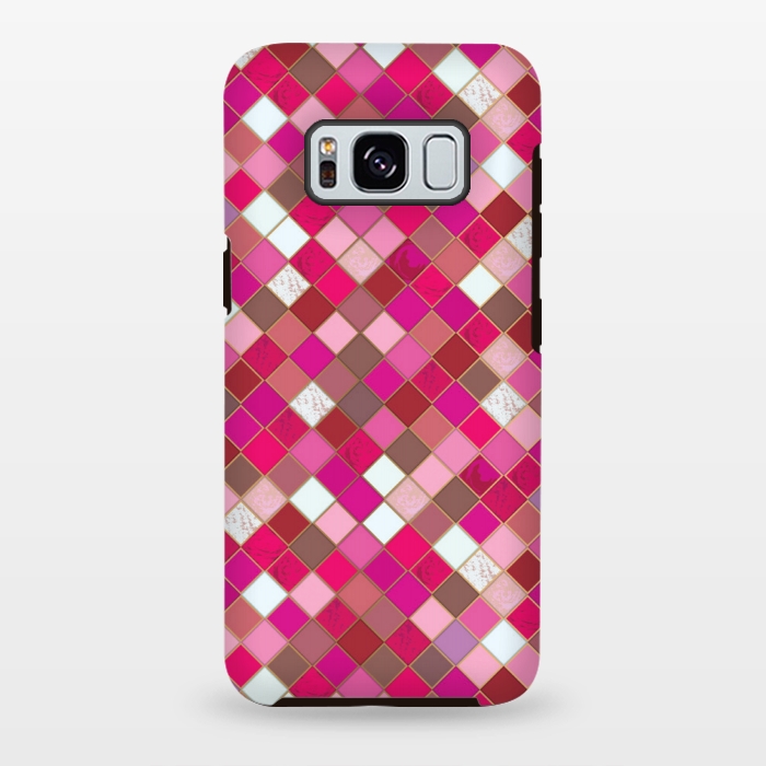 Galaxy S8 plus StrongFit pink pretty tiles by MALLIKA