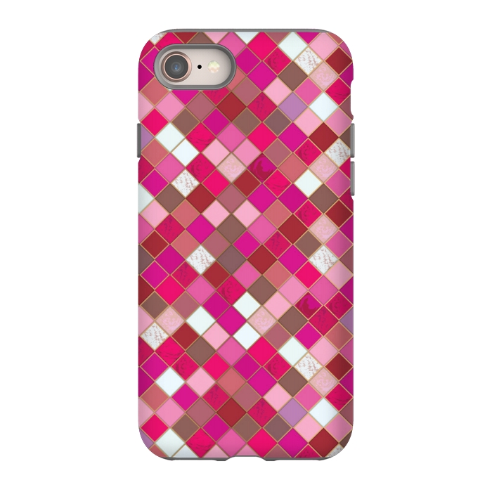 iPhone 8 StrongFit pink pretty tiles by MALLIKA