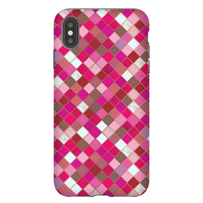 iPhone Xs Max StrongFit pink pretty tiles by MALLIKA