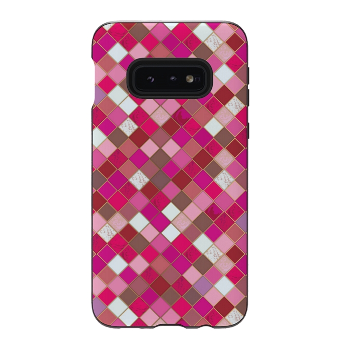 Galaxy S10e StrongFit pink pretty tiles by MALLIKA