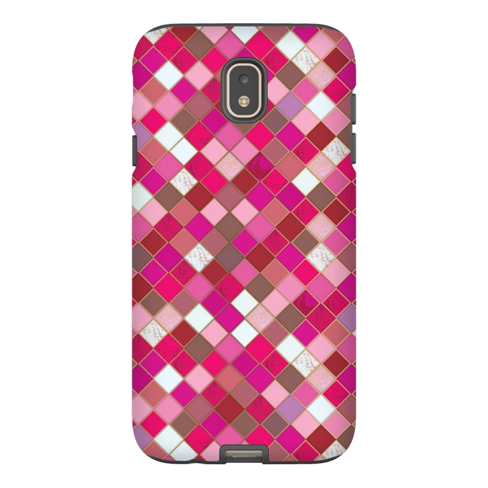Galaxy J7 StrongFit pink pretty tiles by MALLIKA