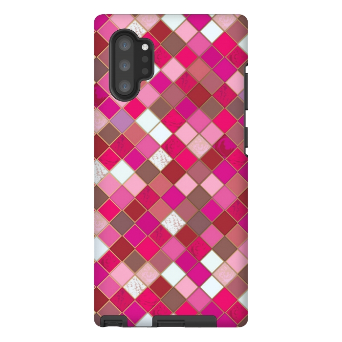 Galaxy Note 10 plus StrongFit pink pretty tiles by MALLIKA