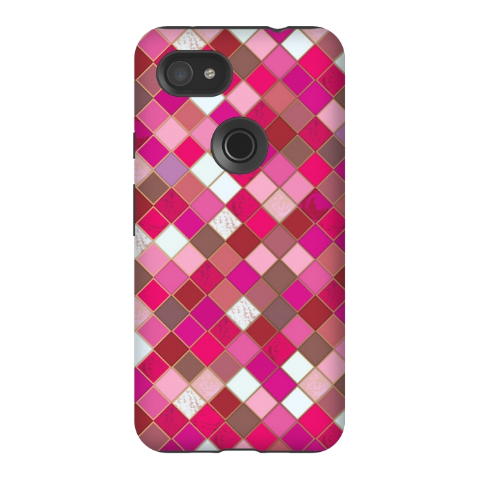 Pixel 3AXL StrongFit pink pretty tiles by MALLIKA