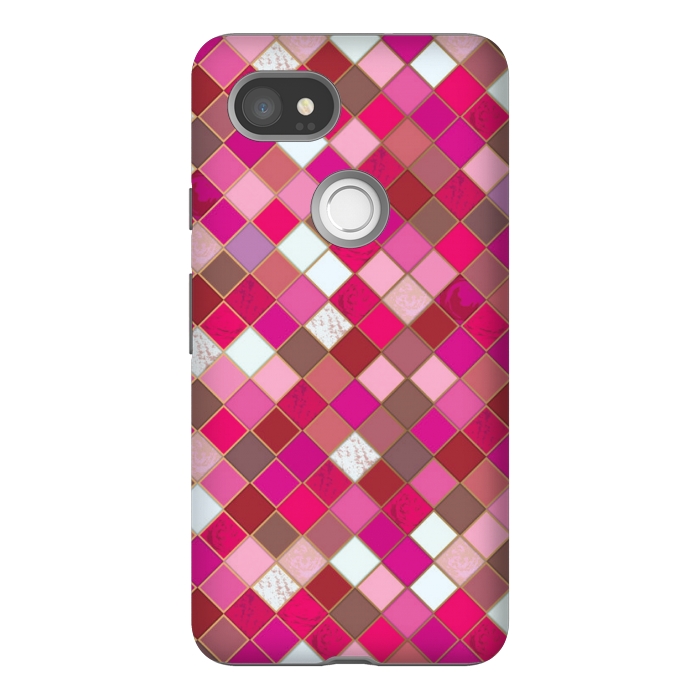 Pixel 2XL StrongFit pink pretty tiles by MALLIKA