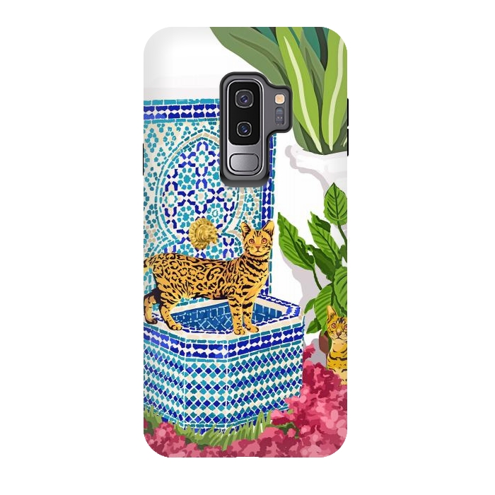 Galaxy S9 plus StrongFit Royal Cats by Uma Prabhakar Gokhale