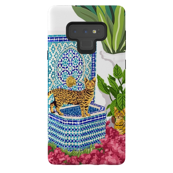Galaxy Note 9 StrongFit Royal Cats by Uma Prabhakar Gokhale