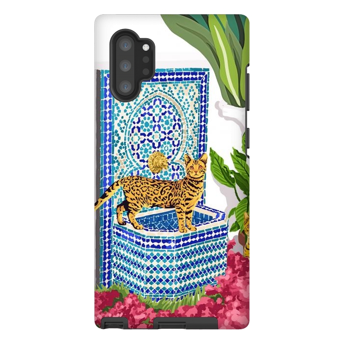 Galaxy Note 10 plus StrongFit Royal Cats by Uma Prabhakar Gokhale