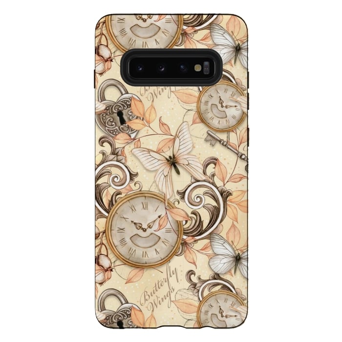 Galaxy S10 plus StrongFit aesthetic butterfly pattern by MALLIKA