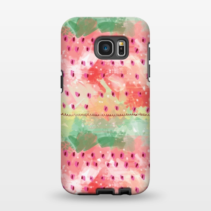 Galaxy S7 EDGE StrongFit red green texture by MALLIKA