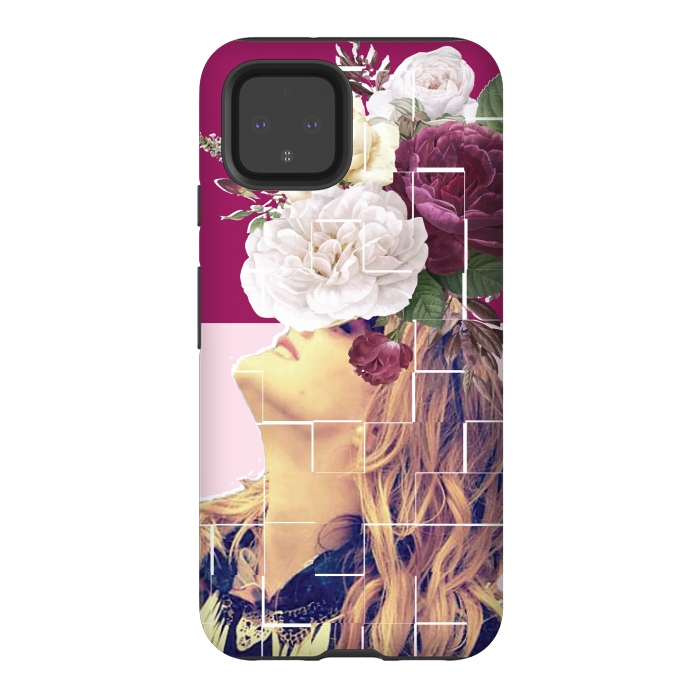 Pixel 4 StrongFit floral girl 2 by MALLIKA