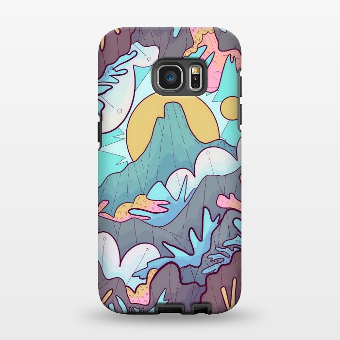 Galaxy S7 EDGE StrongFit Coral mountain reef by Steve Wade (Swade)