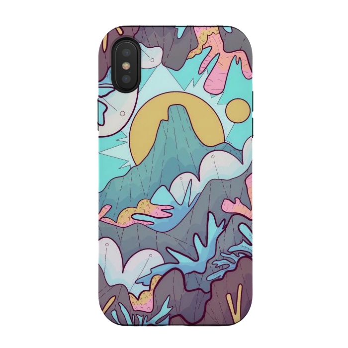 iPhone Xs / X StrongFit Coral mountain reef by Steve Wade (Swade)