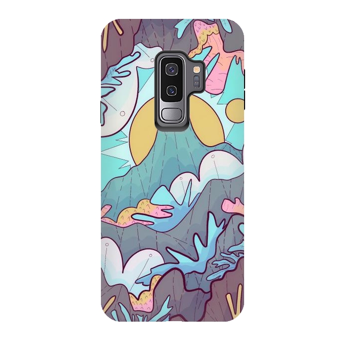 Galaxy S9 plus StrongFit Coral mountain reef by Steve Wade (Swade)