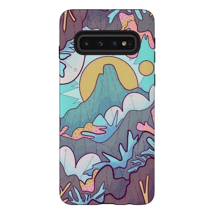 Galaxy S10 StrongFit Coral mountain reef by Steve Wade (Swade)