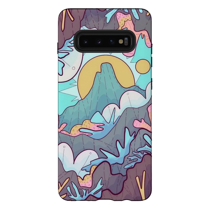 Galaxy S10 plus StrongFit Coral mountain reef by Steve Wade (Swade)