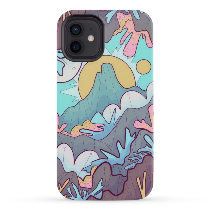 iPhone 12 mini StrongFit Coral mountain reef by Steve Wade (Swade)
