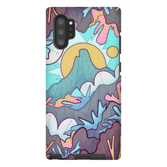 Galaxy Note 10 plus StrongFit Coral mountain reef by Steve Wade (Swade)