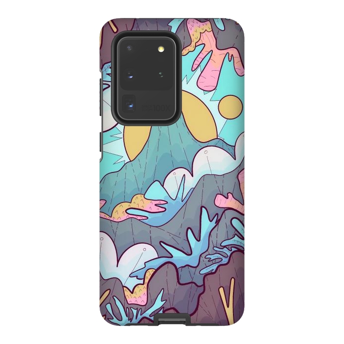 Galaxy S20 Ultra StrongFit Coral mountain reef by Steve Wade (Swade)