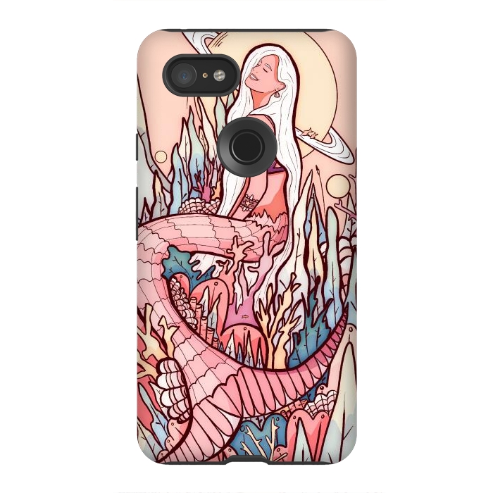 Pixel 3XL StrongFit A mermaid from another world by Steve Wade (Swade)