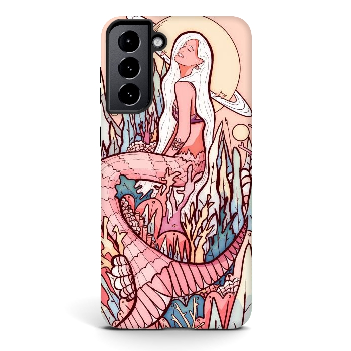 Galaxy S21 plus StrongFit A mermaid from another world by Steve Wade (Swade)