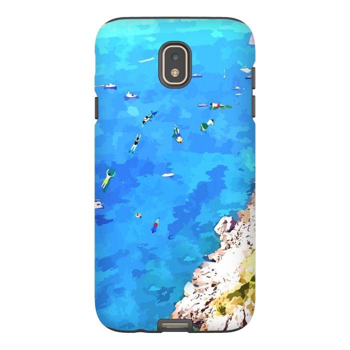 Galaxy J7 StrongFit Capri Island, Italy Tropical Travel, Nature Landscape Painting, Ocean Beach Summer Illustration by Uma Prabhakar Gokhale