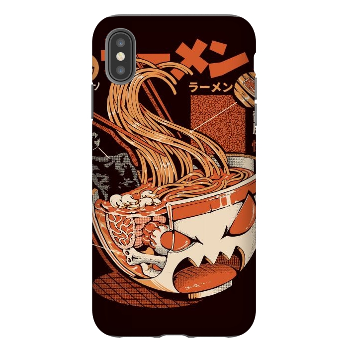 iPhone Xs Max StrongFit Black X-ray Great Ramen! by Ilustrata