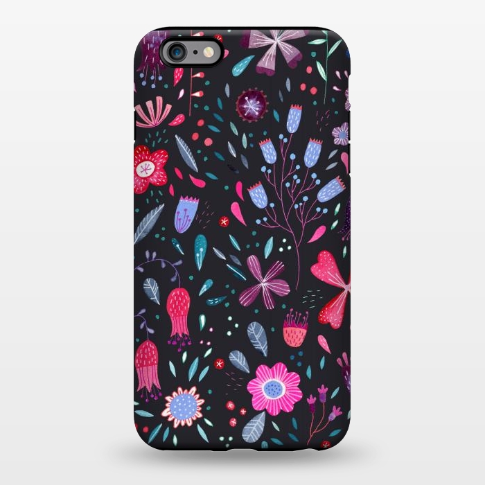 iPhone 6/6s plus StrongFit Kennington Flowers Dark by Nic Squirrell