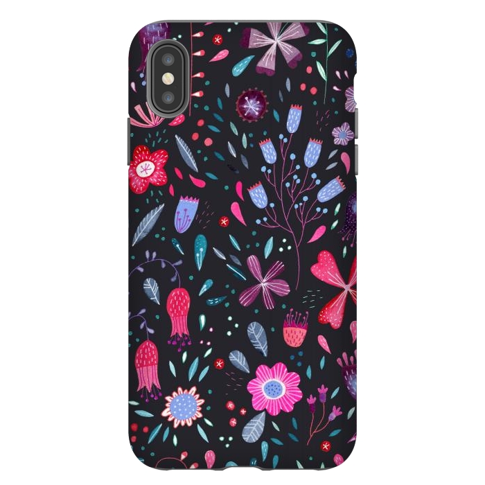 iPhone Xs Max StrongFit Kennington Flowers Dark by Nic Squirrell