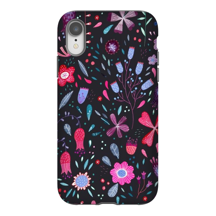 iPhone Xr StrongFit Kennington Flowers Dark by Nic Squirrell