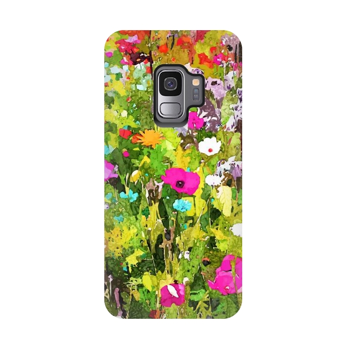 Galaxy S9 StrongFit Meadow Flowers by Uma Prabhakar Gokhale