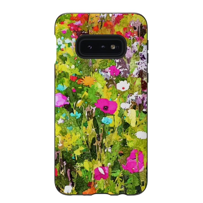 Galaxy S10e StrongFit Meadow Flowers by Uma Prabhakar Gokhale