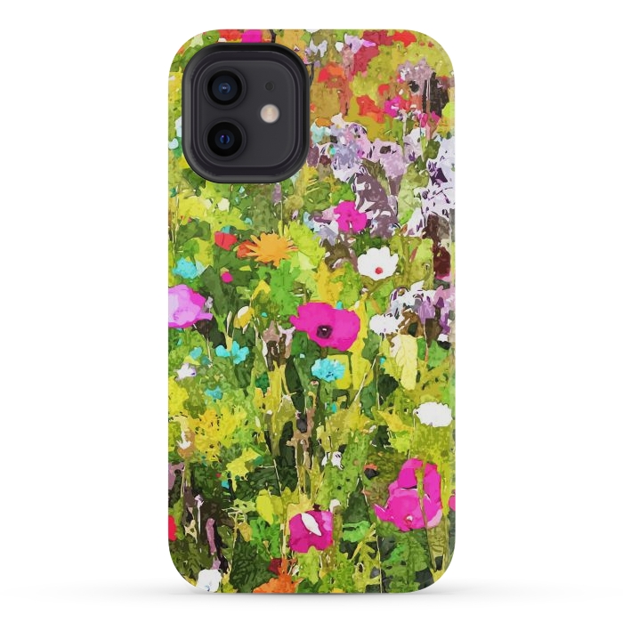 iPhone 12 mini StrongFit Meadow Flowers by Uma Prabhakar Gokhale