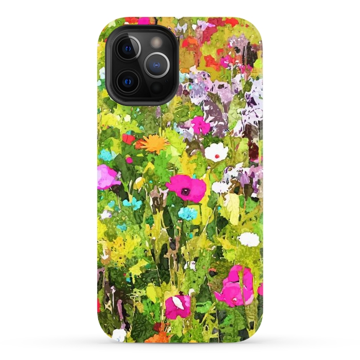 iPhone 12 Pro Max StrongFit Meadow Flowers by Uma Prabhakar Gokhale