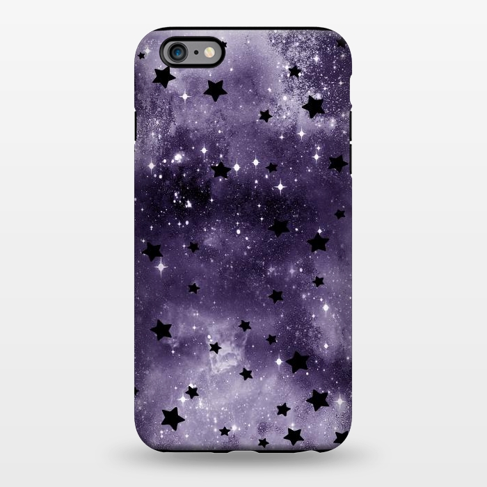 iPhone 6/6s plus StrongFit Dark purple starry galaxy - celestial pattern by Oana 