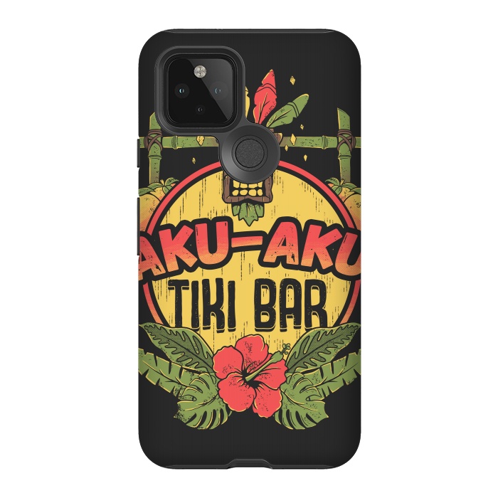 Pixel 5 StrongFit Aku Aku - Tiki Bar by Ilustrata