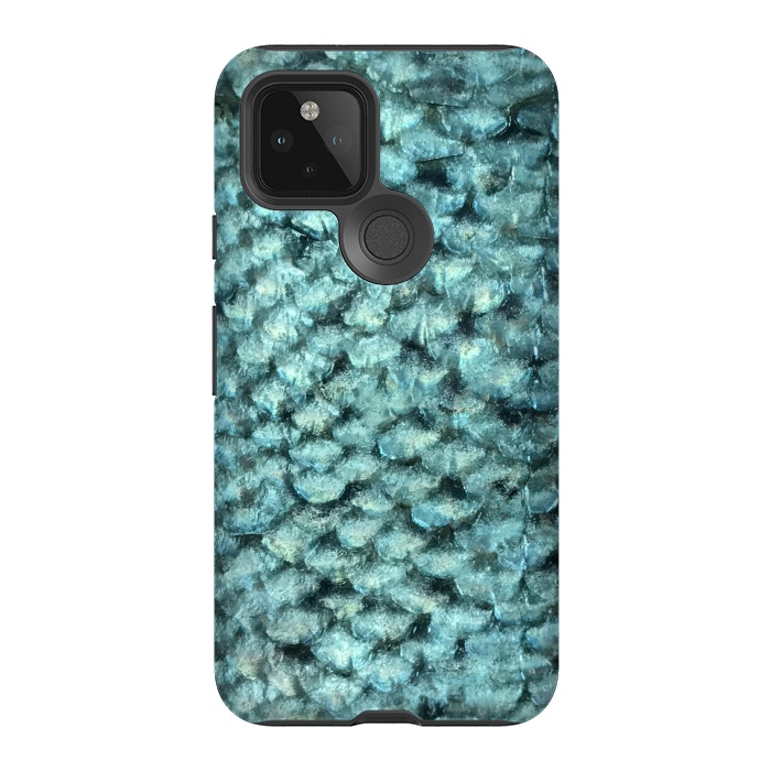 Pixel 5 StrongFit Shimmering Fish Scale  by Andrea Haase