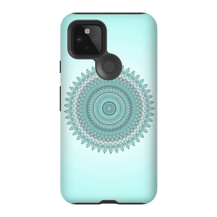 Pixel 5 StrongFit Magical Teal Mandala by Andrea Haase
