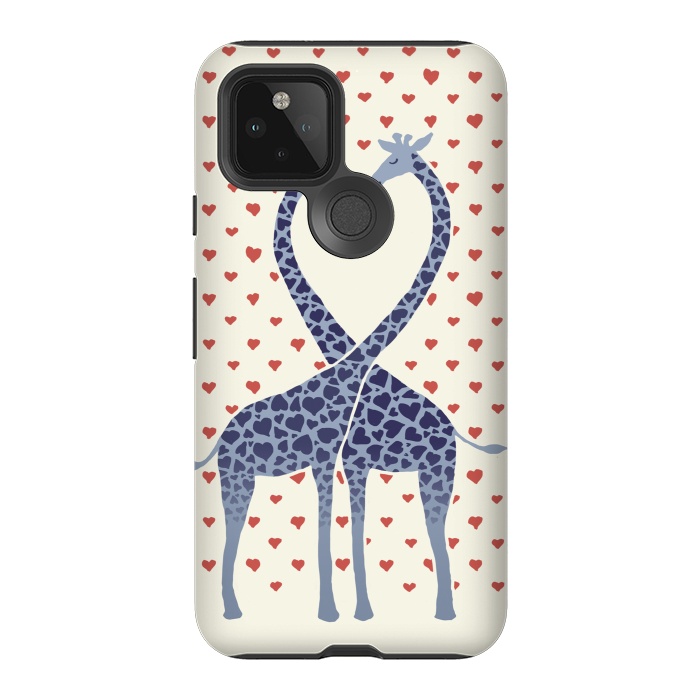 Pixel 5 StrongFit Giraffes in Love a Valentine's Day illustration by Micklyn Le Feuvre