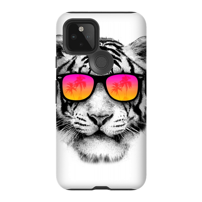 Pixel 5 StrongFit The Coolest Tiger by Mitxel Gonzalez