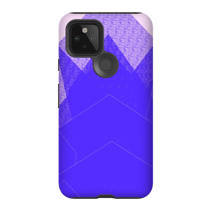 Pixel 5 StrongFit Sunset Mountain Blue by ANoelleJay