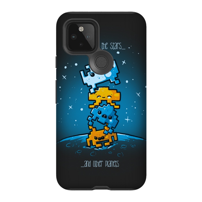 Pixel 5 StrongFit Cute Invaders by Q-Artwork