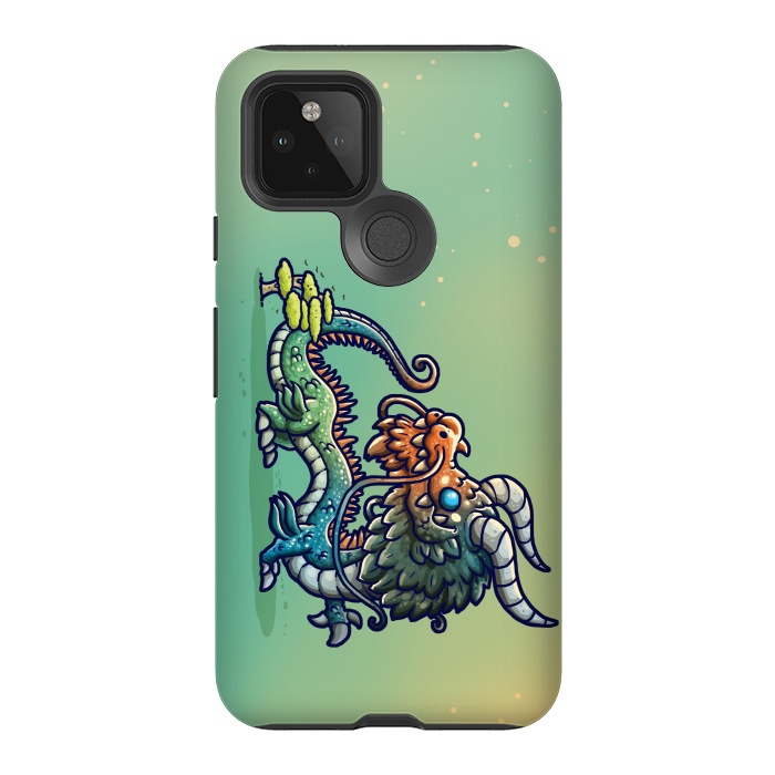 Pixel 5 StrongFit Cute Chinese Dragon by Q-Artwork