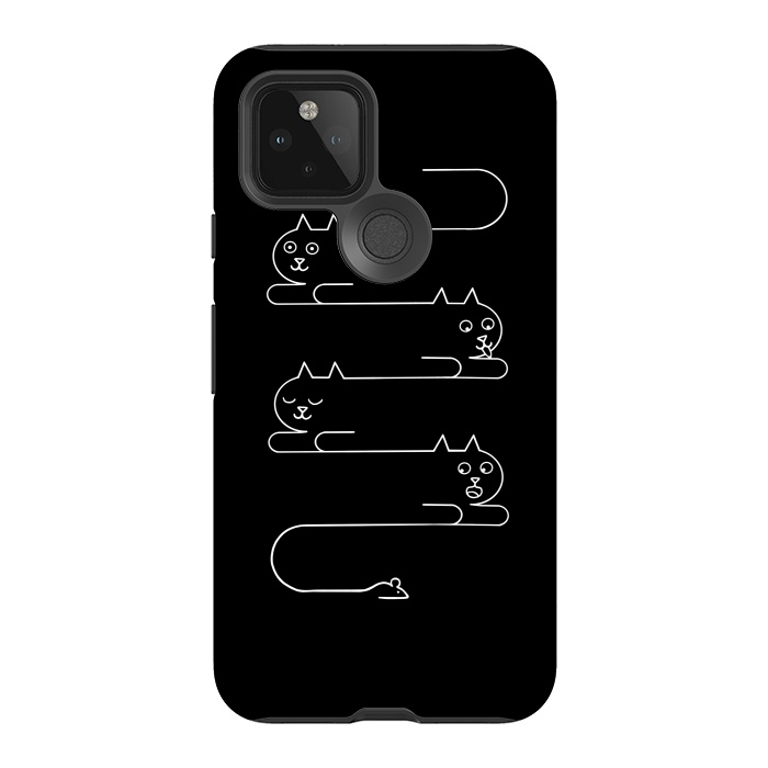 Pixel 5 StrongFit Cats Line by Coffee Man